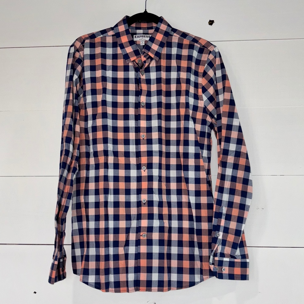 Express Extra Slim Button Up Dress Shirt